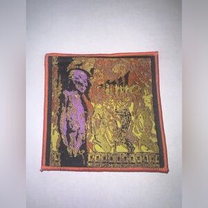 NILE, ORANGE BORDER, SEW ON WOVEN PATCH